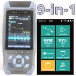 Mini pro OTDR Reflectometer 9 functions in 1 device OPM OLS VFL Event Map RJ45 Ethernet Cable Sequence Distance Tracker