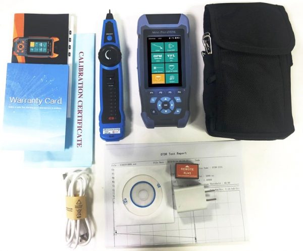 Mini pro OTDR Reflectometer 9 functions in 1 device OPM OLS VFL Event Map RJ45 Ethernet Cable Sequence Distance Tracker