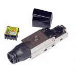 Професійний промисловий конектор RJ45 (8P8C) Cat.6a STP (безінструментальний, з цанговим затискачем)