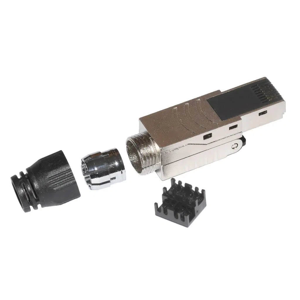 Професійний промисловий конектор RJ45 (8P8C) Cat.6a STP (безінструментальний, з цанговим затискачем) - Зображення 3