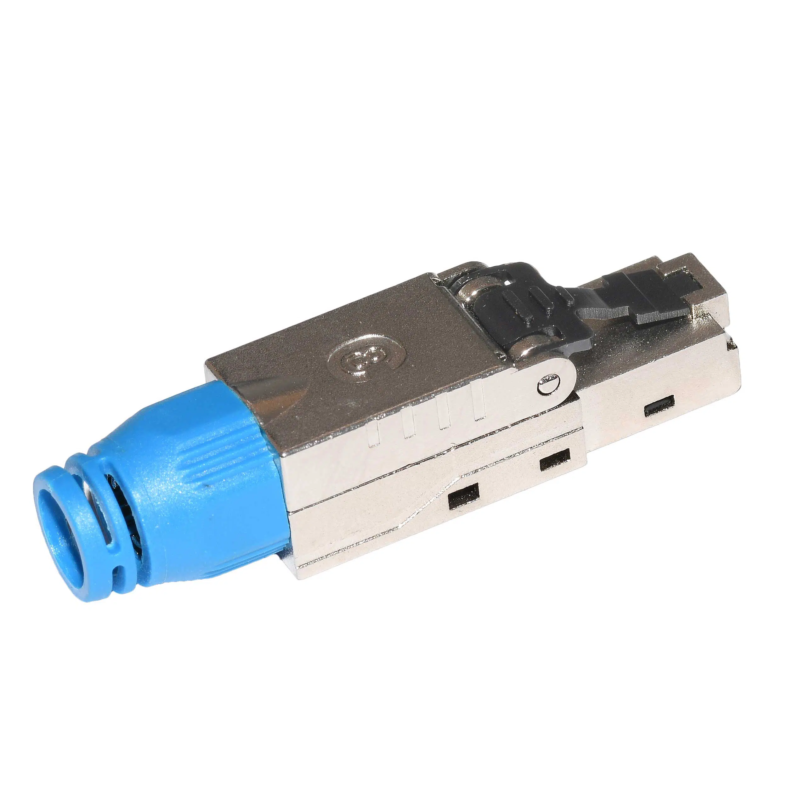 Dimiks-Cat.8-STP-RJ45-Field-Module-Plug-Sleeve-01 Професійний промисловий конектор RJ45 (8P8C) Cat.8 STP (безінструментальний, з цанговим затискачем) - Зображення 1