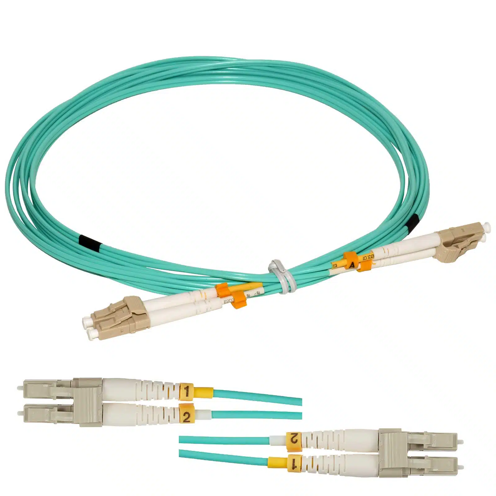 patch-cord-mm-duplex-lc-lc Оптичний патч-корд Мультимод MMF OM3 Дуплекс LC-LC - Зображення 1
