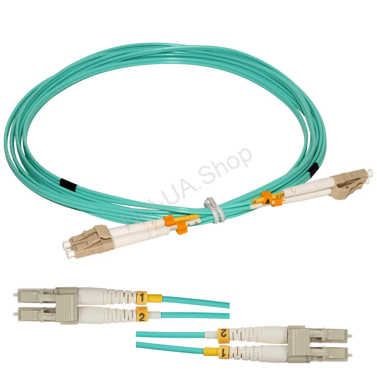 patch-cord-mm-duplex-lc-lc Оптичний патч-корд Мультимод MMF OM3 Дуплекс LC-LC - Зображення 1