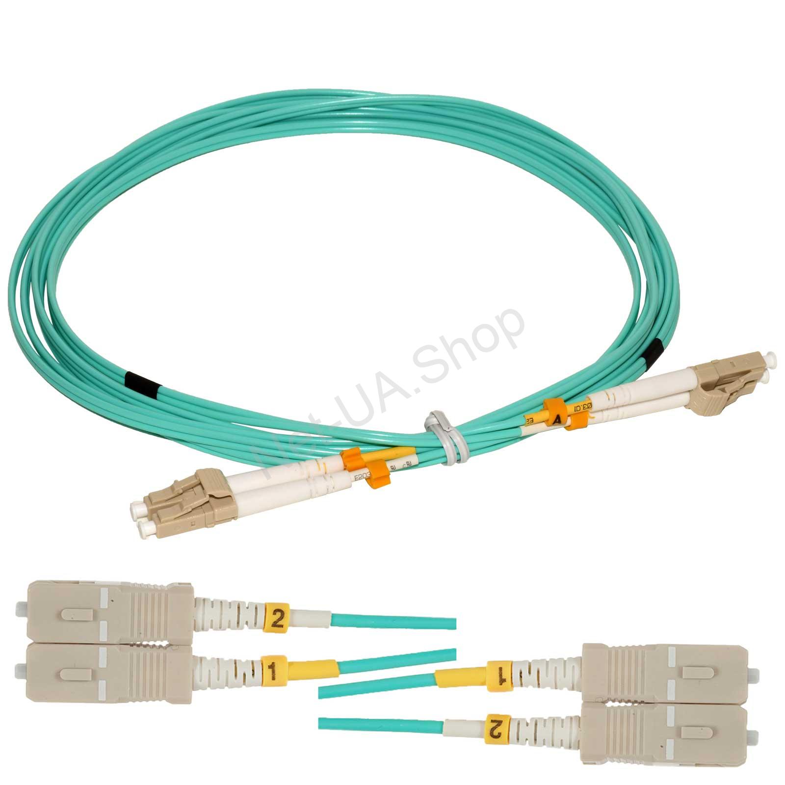 patch-cord-mm-duplex-sc-sc Оптичний патч-корд Мультимод MMF OM3 Дуплекс SC-SC - Зображення 1