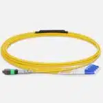 MPO(APC) - 4x2LC(UPC) : 8 волоконний Оптичний брекаут (breakout) кабель Singlemode SMF OM3