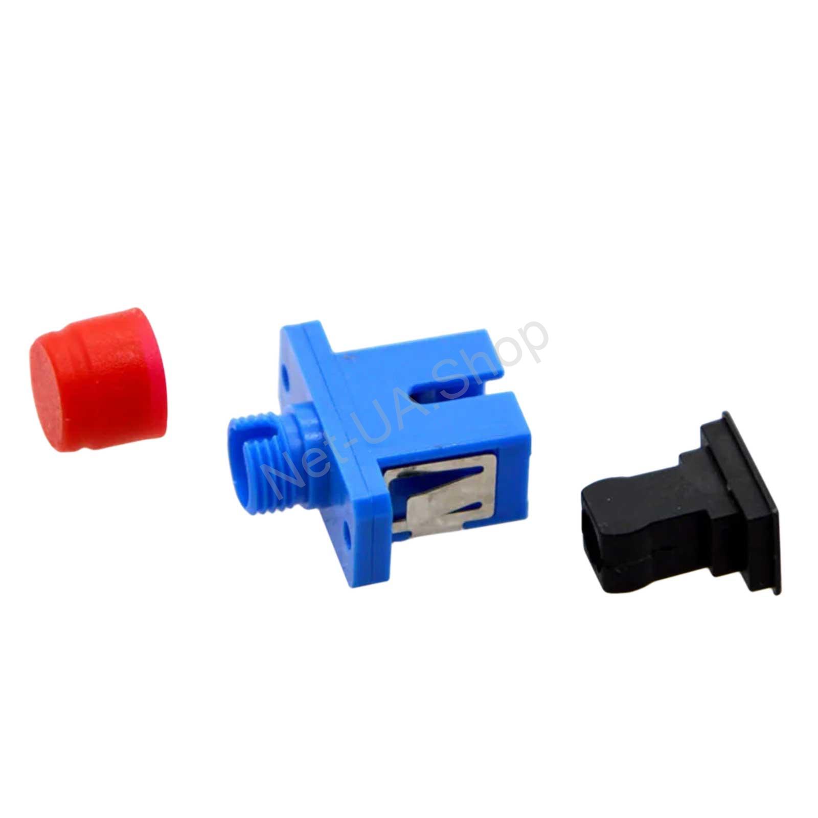 01-adapter-SC_f-FC_f-plastic Оптичний адаптер: FC-SC, FC/SC (FC мама - SC мама, FC female - SC female, пластиковий) - Зображення 1