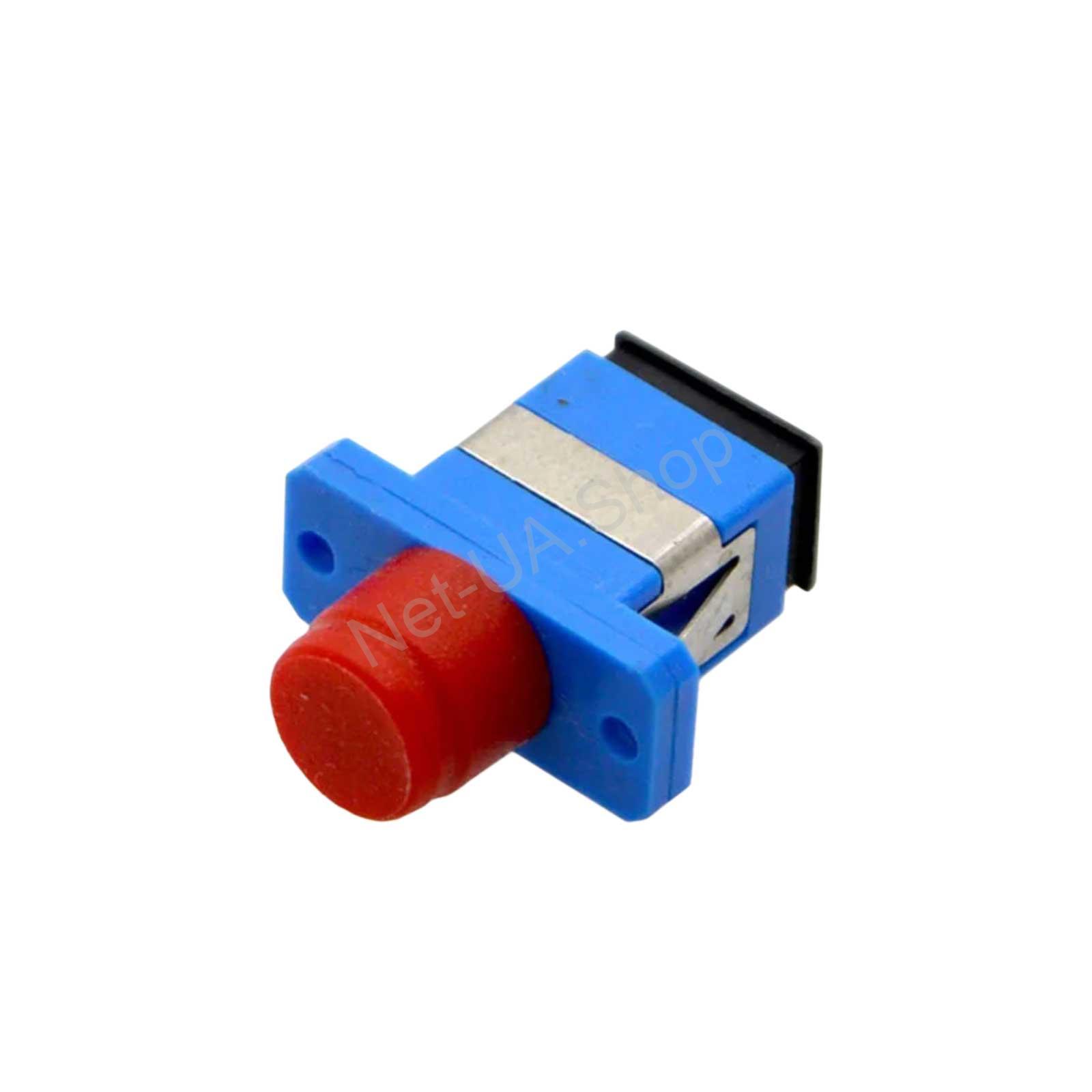 02-adapter-SC_f-FC_f-plastic Оптичний адаптер: SC-FC, SC/FC (SC мама - FC мама, SC female - FC female, пластиковий) - Зображення 2
