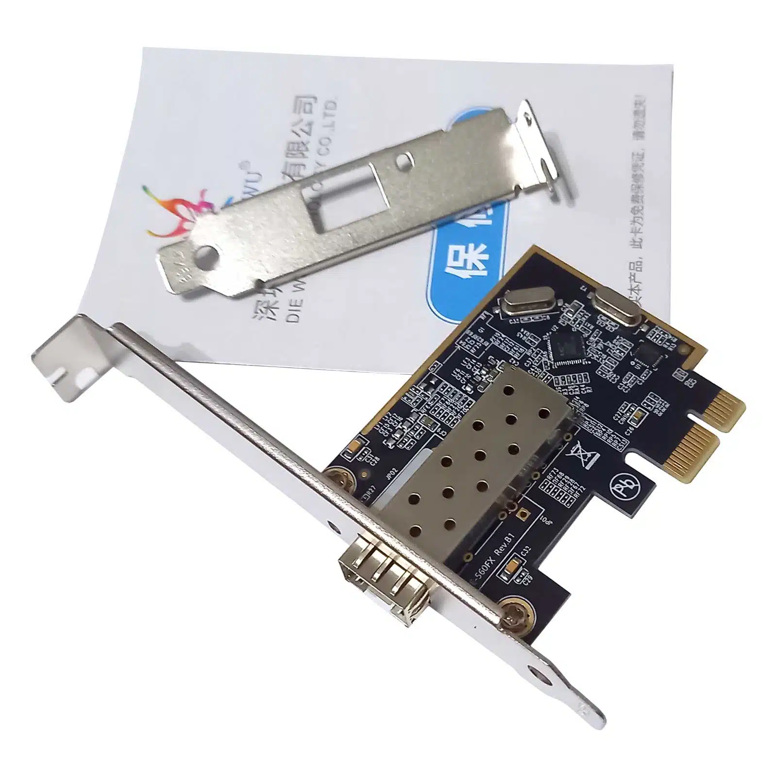 100m-nic-RTL8106E-IP102GA-04  10/100M (100FX) Оптична мережева карта 1x SFP (Realtek RTL8106E) - Зображення 4
