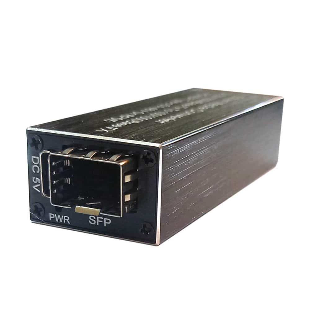 Медіа конвертер міні з POE - SFP порт/слот в RJ45 - Зображення 1