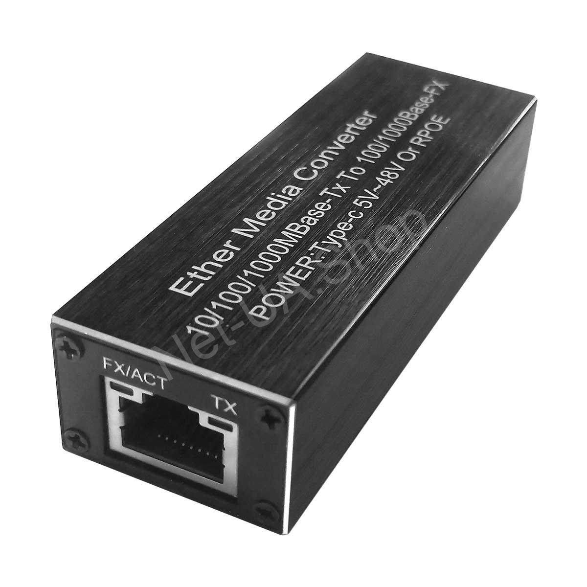 02 Медіа конвертер міні з POE - SFP порт/слот в RJ45 - Зображення 2