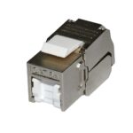 Модуль Cat.6A Keystone RJ-45 металевий із захисною кришкою від пилу (безінструментальний)